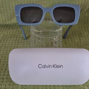 Calvin Klein CK24512S Light Blue Rectangular Sunglasses With Case